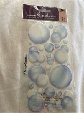 Sticko Bubble Stickers — Iridescent Blue-Lavender Bubbles